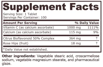 Pure Nutrition VITAMIN C-1000 BUFFERED Витамин C 1000 мг Буфериран - 100 таблетки, 100 дози