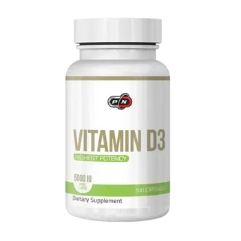 Pure Nutrition Vitamin D3 5000 IU Витамин D3 - 100 капсули, 100 дози
