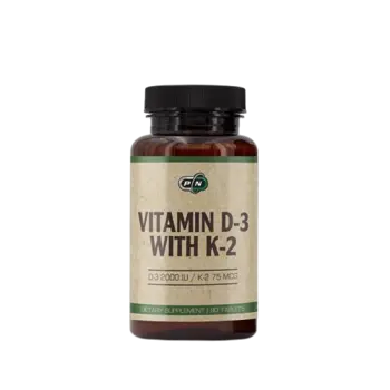 Pure Nutrition VITAMIN D-3 WITH K-2 Витамин D-3 + Витамин К-2 - 90 таблетки, 90 дози