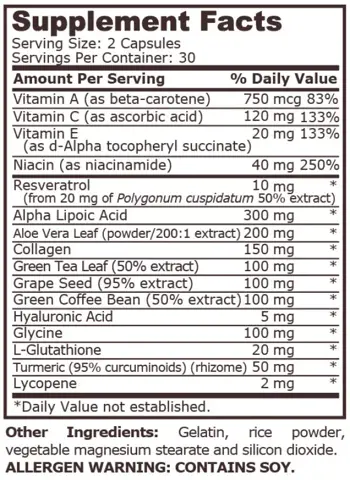 Pure Nutrition WRINKLE FORMULA Формула за Намаляване на Появата на Бръчки - 60 капсули, 30 дози