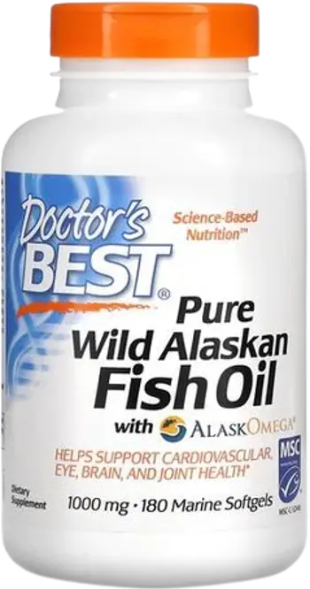 Doctor's Best Pure Wild Alaskan Fish Oil 1000 mg Омега-3 Рибено Масло