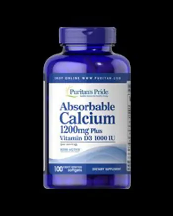 Absorbable Calcium 1200 mg with Vitamin D3 1000 IU - 100 Гел капсули, 50 Дози