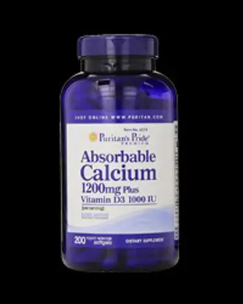 Absorbable Calcium 1200 mg with Vitamin D3 1000 IU - 200 Гел капсули, 100 Дози