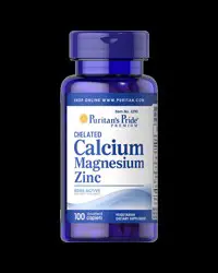 Chelated Calcium Magnesium Zinc - 100 каплети, 33 Дози