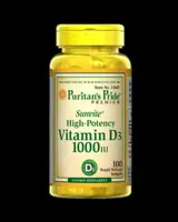 High-Potency Vitamin D3 1000 IU - 100 Гел капсули, 100 Дози