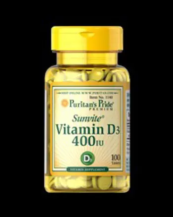 Vitamin D3 400 IU - 100 Таблетки, 100 Дози