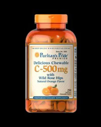 Chewable Vitamin C-500 mg with Rose Hips -  250 Дъвчащи таблетки, 250 Дози