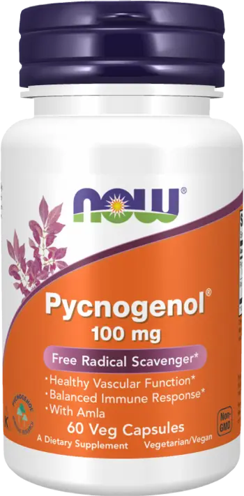NOW Foods Pycnogenol 100 мг Пикногенол - 60 веге капсули, 60 дози