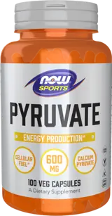 NOW Foods Pyruvate 600 мг Пируват - 100 веге капсули, 50 дози