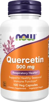 NOW Foods Quercetin 500 мг Кверцетин - 100 веге капсули, 50 дози