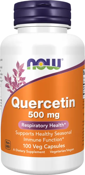 NOW Foods Quercetin 500 мг Кверцетин - 100 веге капсули, 50 дози