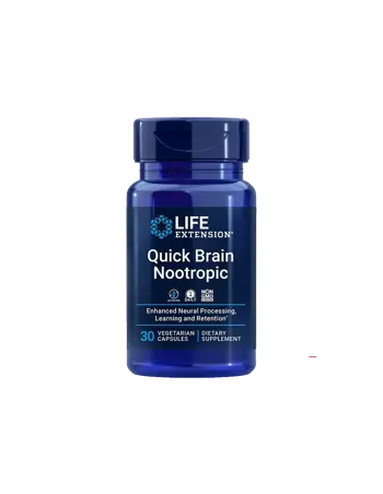 Life Extension Quick Brain Nootropic За силна памет и коцентрация х 30 капсули