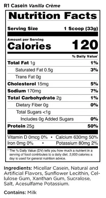 Rule1 R1 Casein Premium Micellar Casein