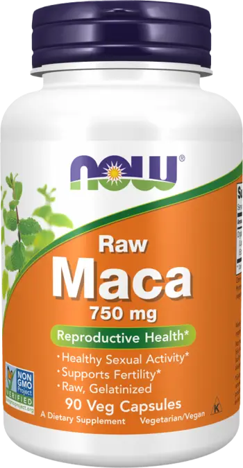 NOW Foods Raw MACA 6:1 Concentrate 750 мг Мака - 90 веге капсули, 90 дози