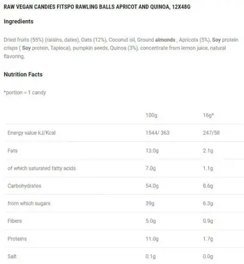 FIT SPO Rawllin' Balls Енергийни топчета с боровинка и чиа