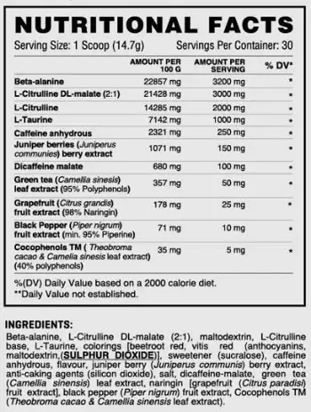 Core Champs RDX Extreme Intense Energy Pre-Workout Предтренировъчен стимулант