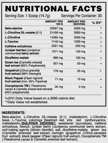 Core Champs RDX Extreme Intense Energy Pre-Workout Енергия, фокус и сила