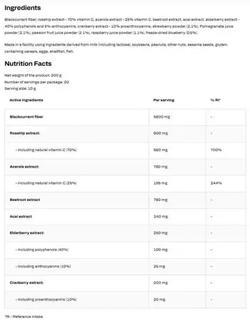 Red Antioxidants Powder | Protection of Cells from Oxidative Stress