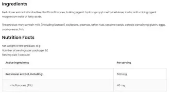 OstroVit Pharma Red Clover 500 mg with 8% Isoflavones В подкрепа на хормоналния баланс
