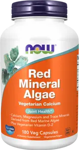 NOW Foods Red Mineral Algae Минерална Смес от Червени Водорасли - 180 веге капсули, 45 дози