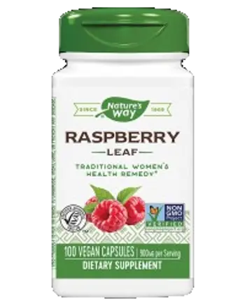 Nature's Way Red Raspberry Leaf 450 mg Екстракт от малинови листа х 100 веган капсули