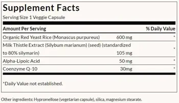 Red Yeast Rice & CoQ10 with Milk Thistle and Alpha Lipoic Acid - Червен дрожден ориз и CoQ10 с бял трън и алфа липоева киселина