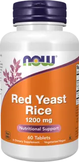NOW Foods Red Yeast Rice 1200 мг Concentrated 10:1 Extract Червен Дрожден Ориз - 60 таблетки, 60 дози
