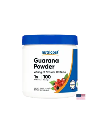 Nutricost Guarana Powder Енергия и подкрепа за отслабване 100 грама