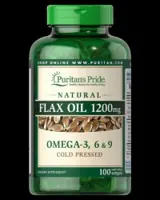 Puritan's Pride Natural Flax Oil 1200 mg - 200 Гел капсули, 200 Дози