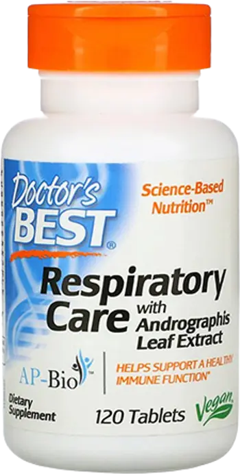Doctor's Best Respiratory Care With Andrographis Leaf Extract За здрава дихателна и имунна система