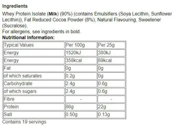 MyProtein Retail Impact Whey Isolate Суроватъчен Протеин Изолат - 480 грама, 19 дози
