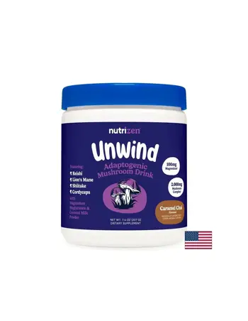 Nutrizen Unwind Adaptogenic Mushroom Drink Психическо спокойствие и емоционален баланс 207 g