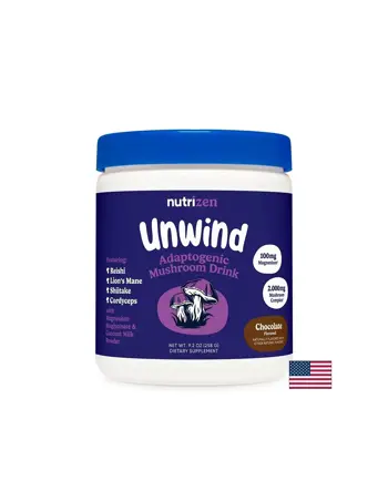 Nutrizen Unwind Adaptogenic Mushroom Drink Спокоен сън и нервен баланс 258 грама