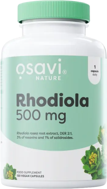 Osavi Rhodiola 500 mg Екстракт от Родиола Розеа за Адаптация към Стрес х 120 капсули
