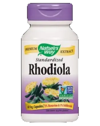 Nature's Way Standardized Rhodiola Екстракт от златен корен за енергия и фокус х 60 капсули