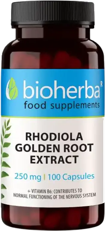 Bioherba Rhodiola Golden Root Extract 250 mg Подкрепа за нервната система х 100 капсули