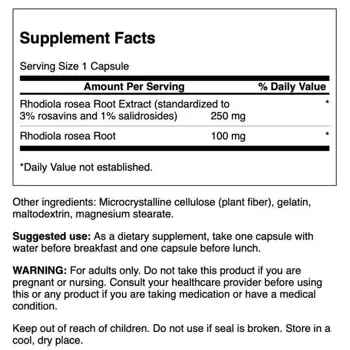 Rhodiola Rosea Extract | 3% Rosavins