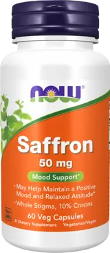 NOW Foods Saffron 50 mg Подкрепа за настроението и спокоен сън