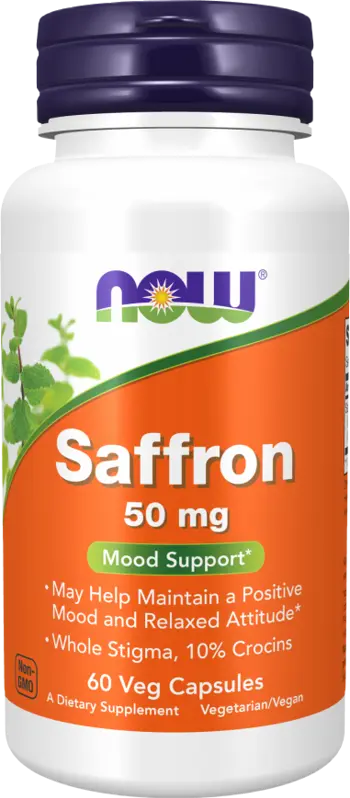 NOW Foods Saffron 50 mg Подкрепа за настроението и спокоен сън