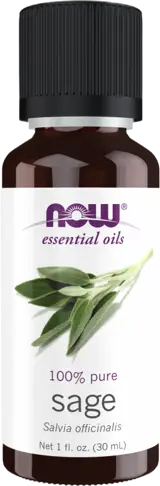 NOW Foods Sage Oil 100% Pure Salvia Officinalis Етерично Масло от Градински Чай - 30 мл