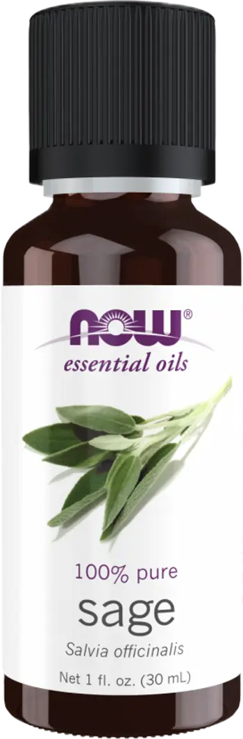 NOW Foods Sage Oil 100% Pure Salvia Officinalis Етерично Масло от Градински Чай - 30 мл
