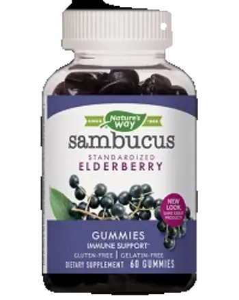 Nature's Way Sambucus Standardized Elderberry Gummies Имунна Подкрепа х 60 желирани бонбони