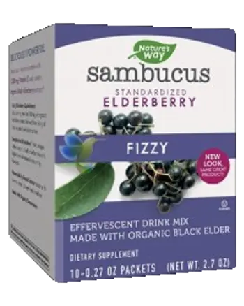 Nature's Way Sambucus Fizzy 100 mg Ефервесцентни сашета с черен бъз и витамин С х 10 сашета