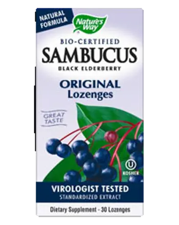 Nature's Way Sambucus Immune System Lozenges 215mg Таблетки за смучене за имунна система х 30 капсули