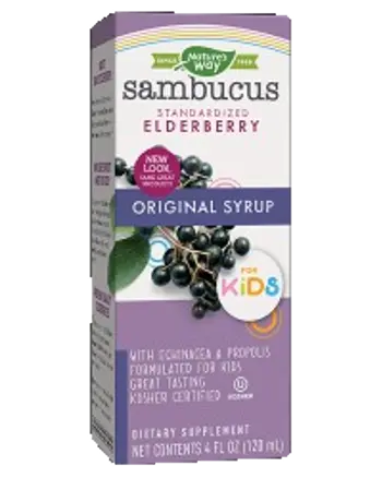 Nature's Way Sambucus Original For Kids Сироп за деца с черен бъз, ехинацея и прополис 120 мл