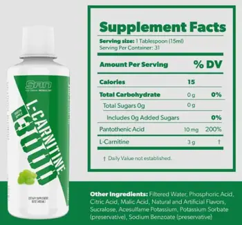 SAN L-Carnitine 3000 Liquid Течен Л-Карнитин - 465 мл, 31 дози