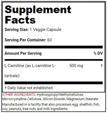 SAN L-Carnitine Power L-Карнитин Тартрат - 60 капсули, 60 дози