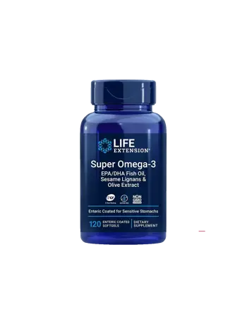 Life Extension Super Omega-3 С лигнан от сусам и екстракт от маслина х 120 софтгел капсули