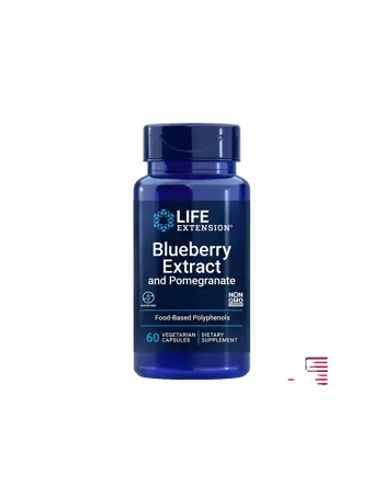 Life Extension Blueberry Extract and Pomegranate В подкрепа на сърдечно-съдовата система х 60 капсули