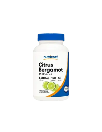 Nutricost Citrus Bergamot Екстракт от плод на бергамот за сърдечно-съдово здраве х 120 капсули